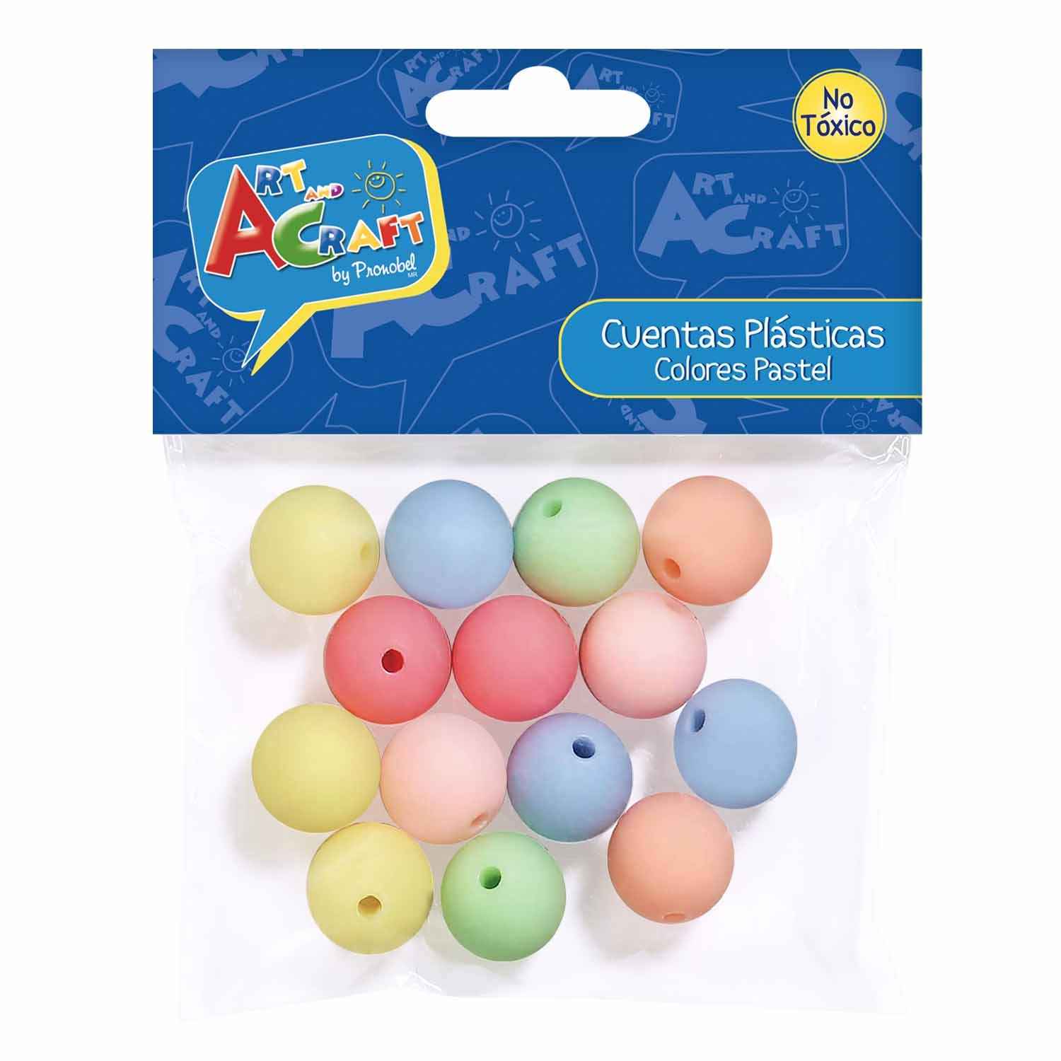 Cuentas Plásticas Colores Pastel 30 Gr | Art & Craft